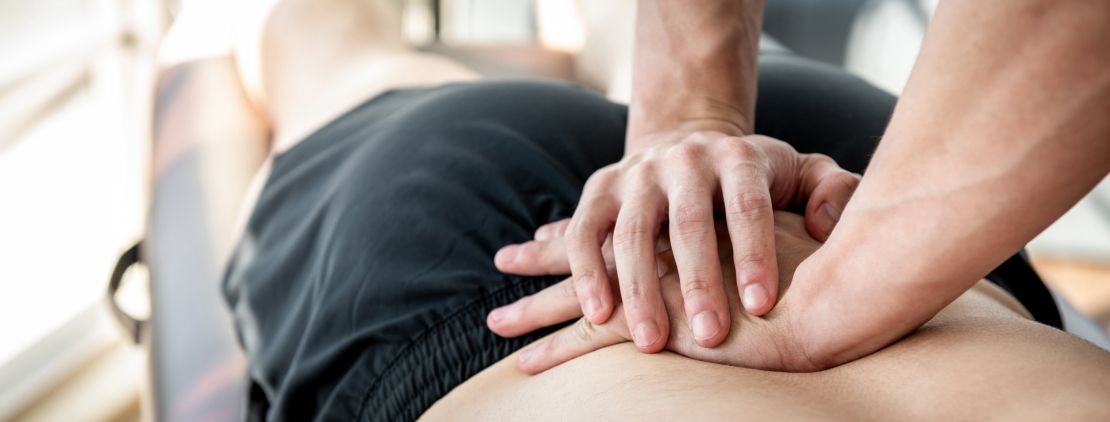 sports massage being performed by restorative massage therapist